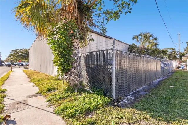 a view of building and entrance