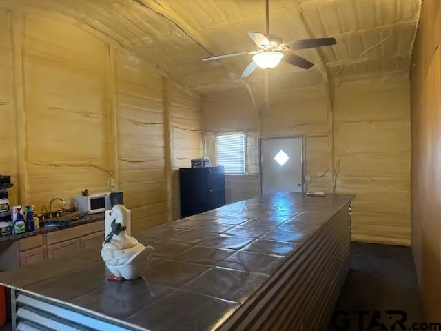 a view of dining room and wooden floor