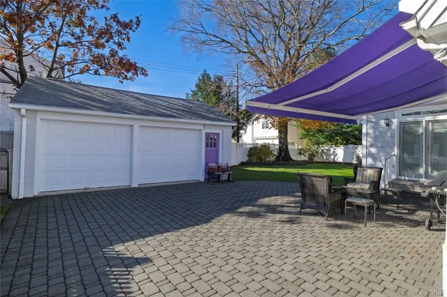 a view of a house with a patio