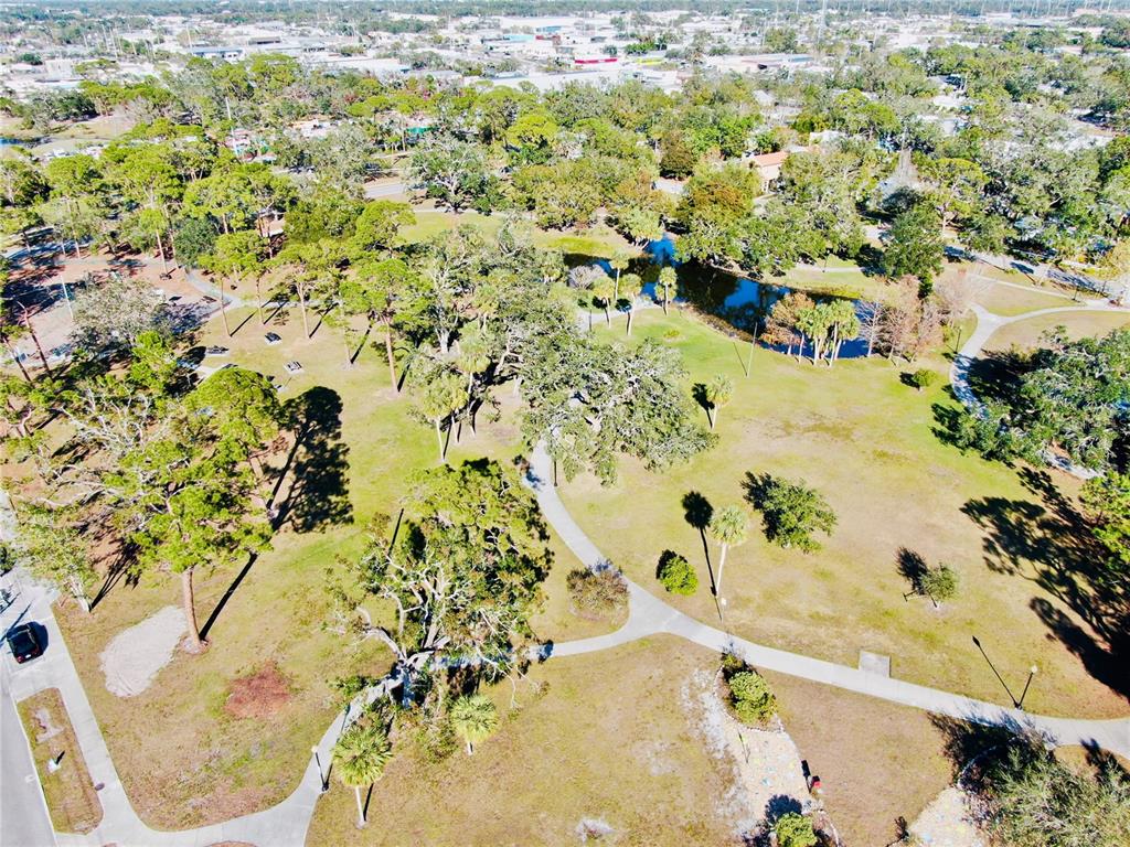 624 Goodrich Avenue Sarasota, FL 34236 - Photo 23 of 45 an aerial view of a house with a yard and swimming pool