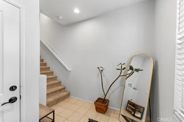 a view of an entryway with stairs