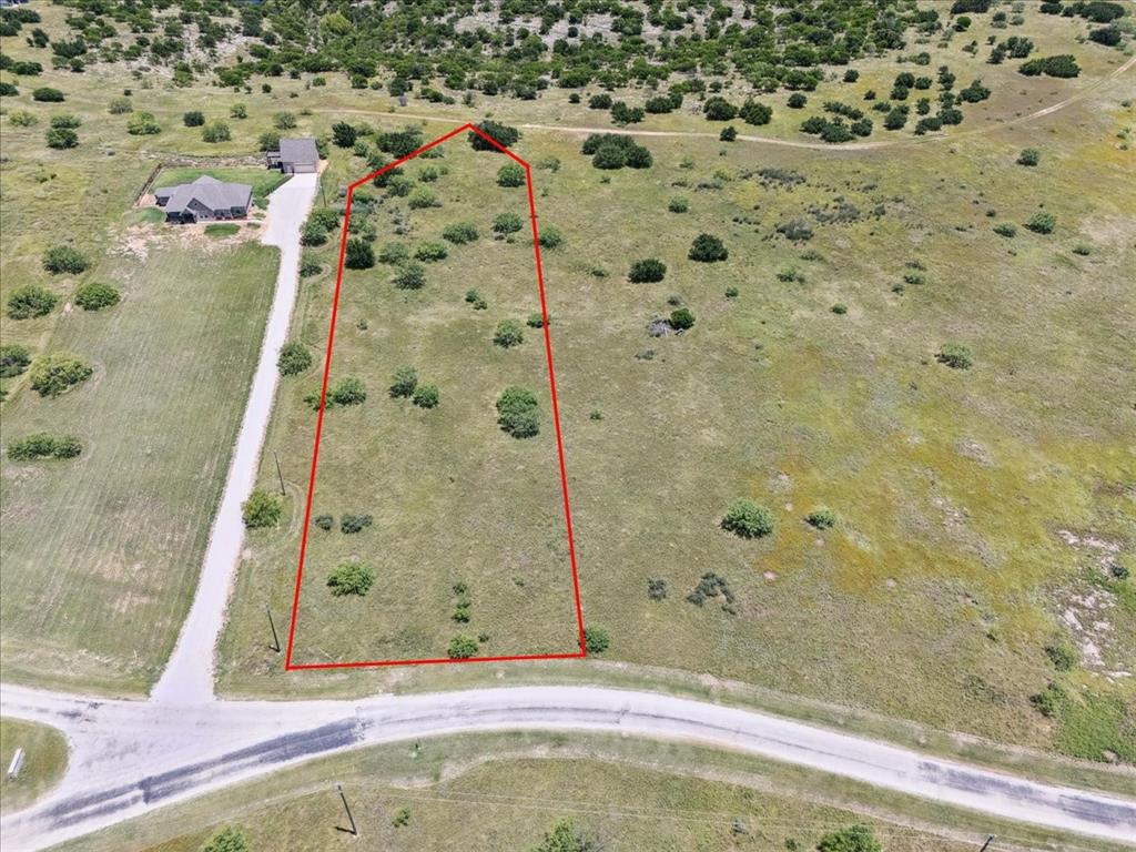 Lot 77 Lake Shore Loop Graford, TX 76449 - Photo 1 of 20 Aerial View of Lot Featuring Property Parcel Outlined