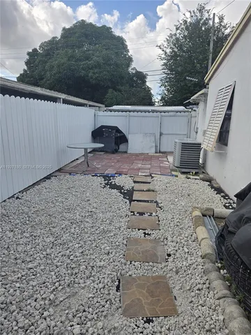 a backyard of a house