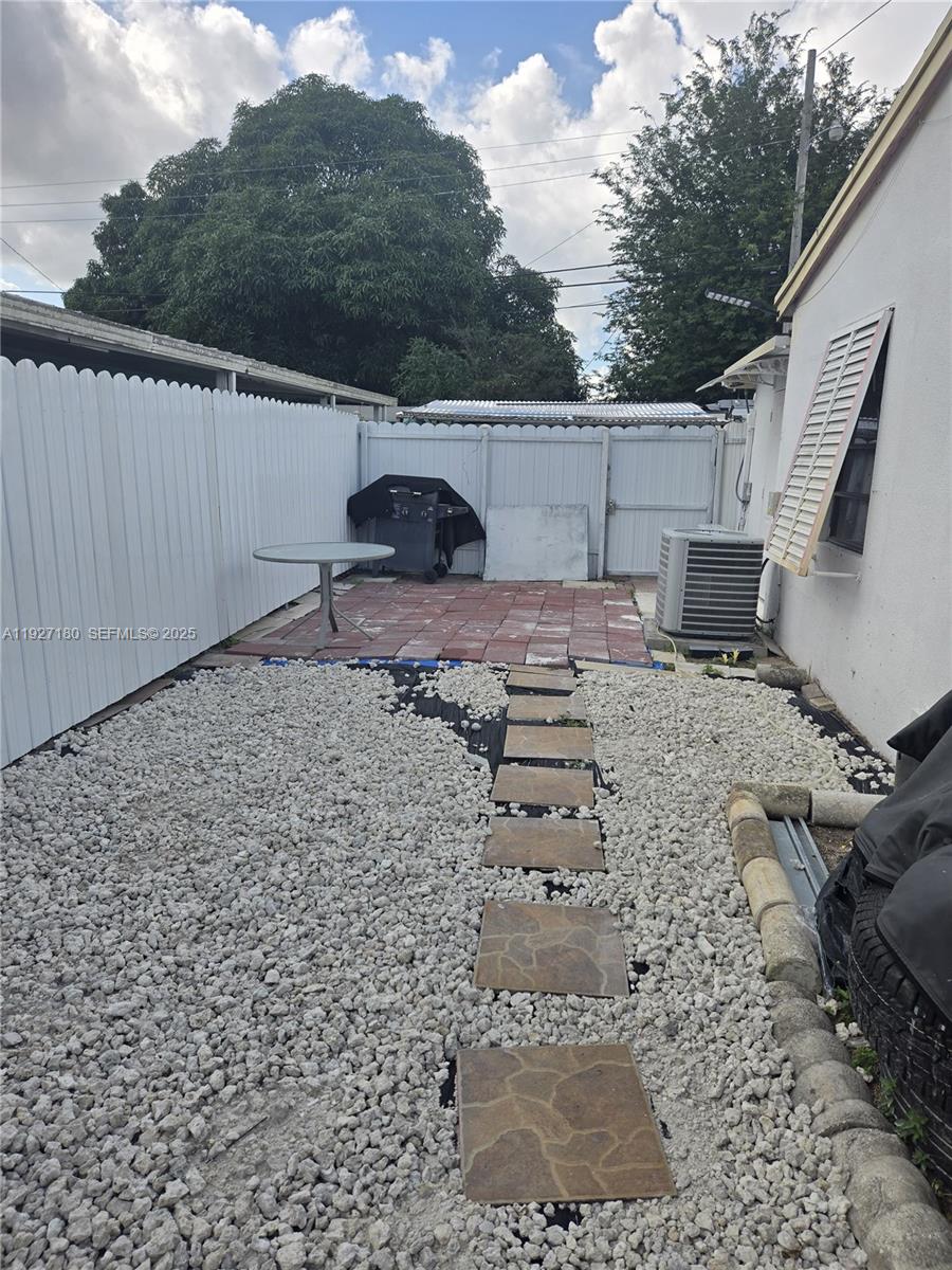 a backyard of a house