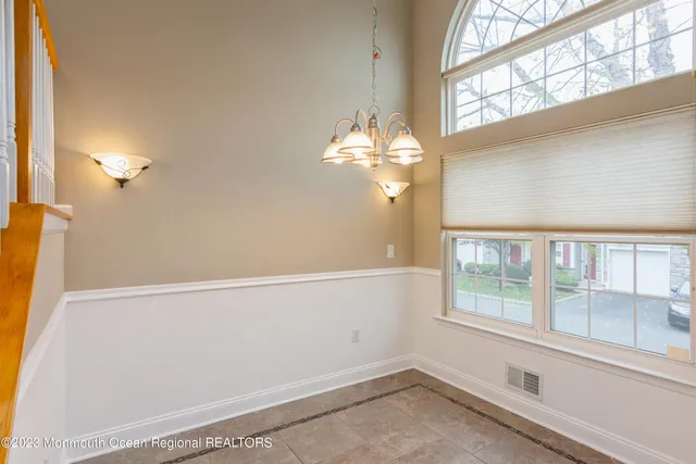 a view of a room with a window