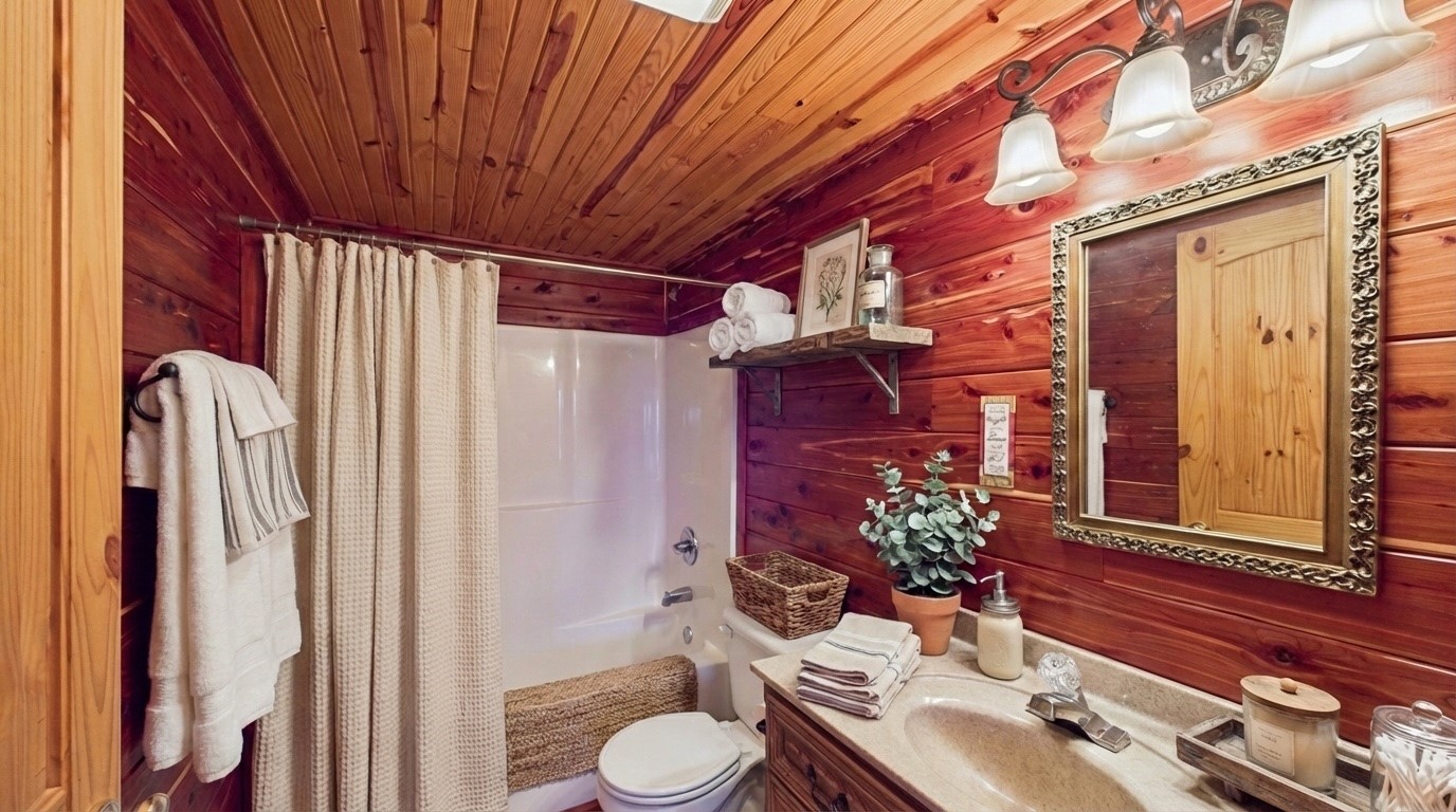 22 Roberts Lane Cadiz, KY 42211 - Photo 17 of 84 a bathroom with a sink a toilet and shower