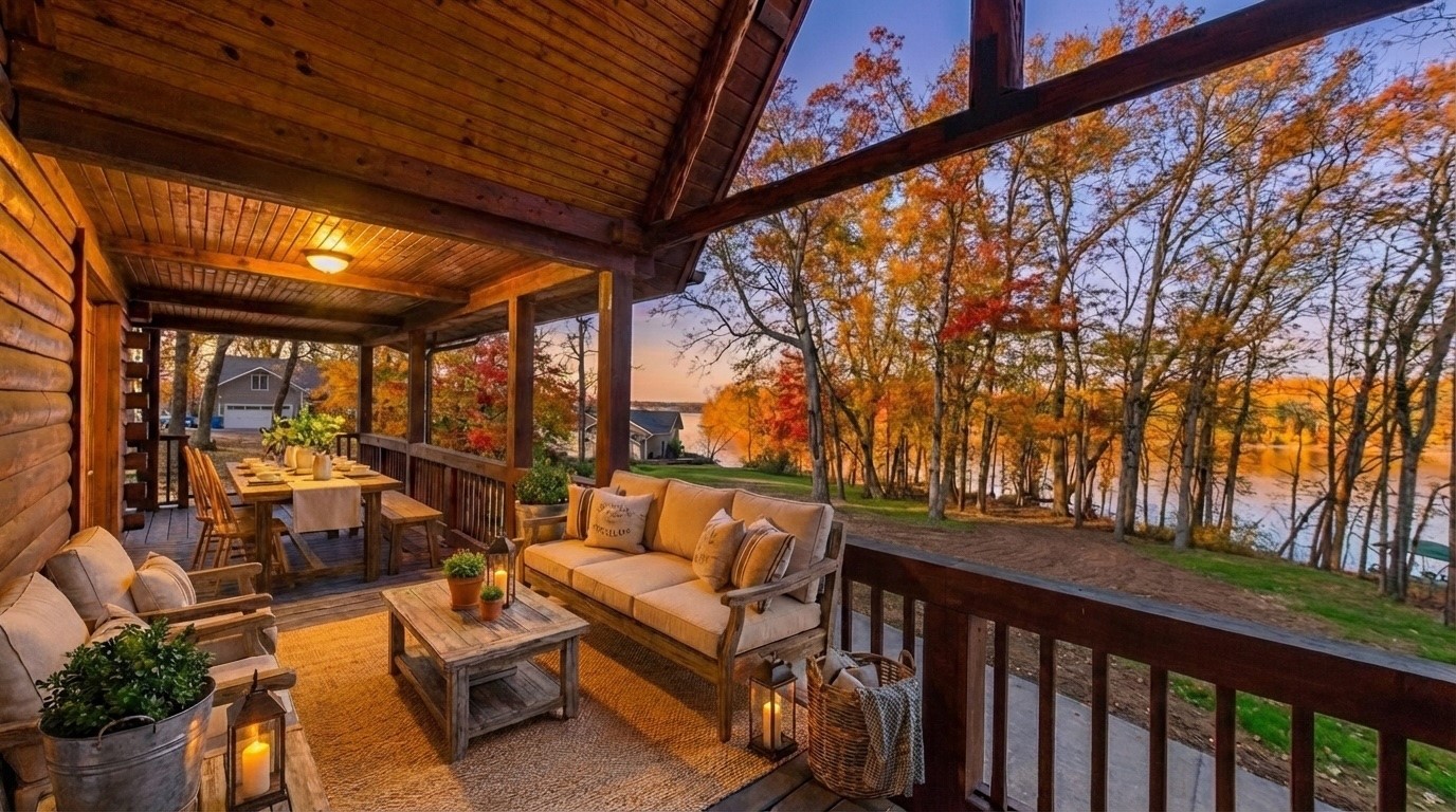 22 Roberts Lane Cadiz, KY 42211 - Photo 48 of 84 a roof deck with couches and wooden floor