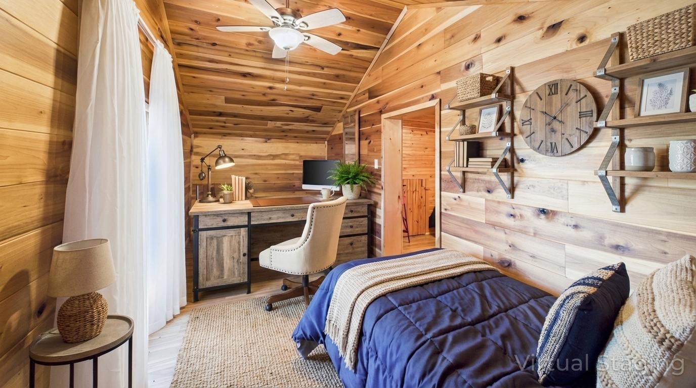 22 Roberts Lane Cadiz, KY 42211 - Photo 70 of 84 a bedroom with a bed next to a window with chair and a large mirror on the dresser