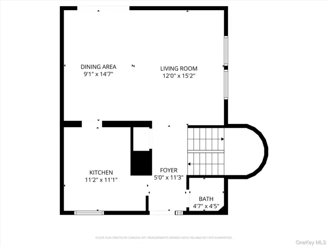 a picture of a bench in a white building