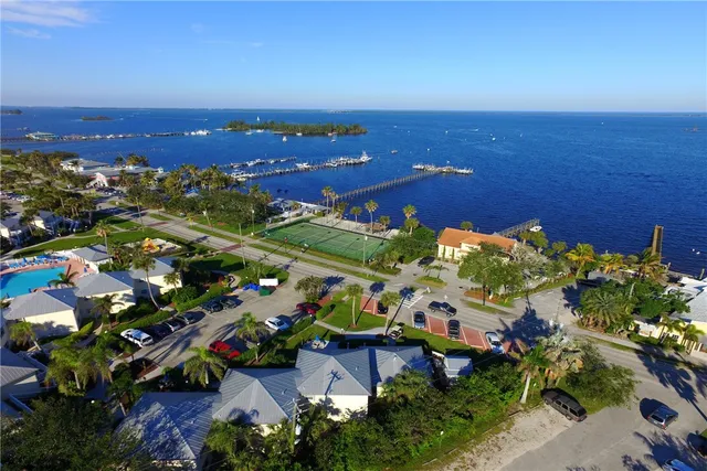 an aerial view of beach and ocean view