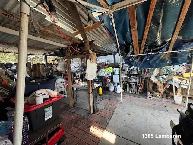 a view of storage and utility room
