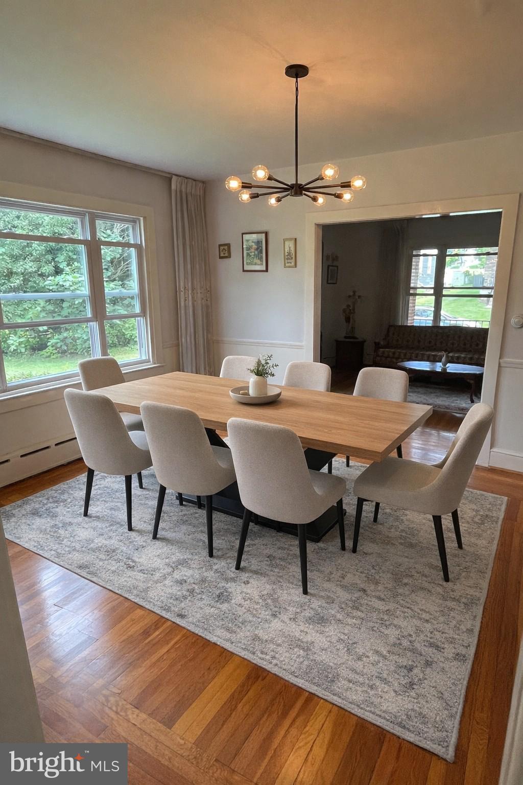 7514 Culp Street Philadelphia, PA 19128 - Photo 12 of 14 a view of a dining room with furniture window and wooden floor