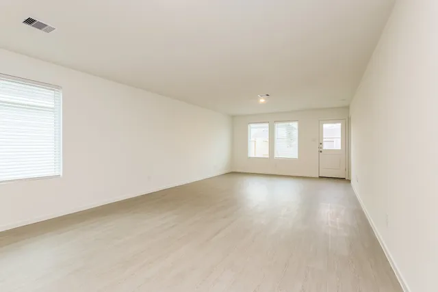 an empty room with a window