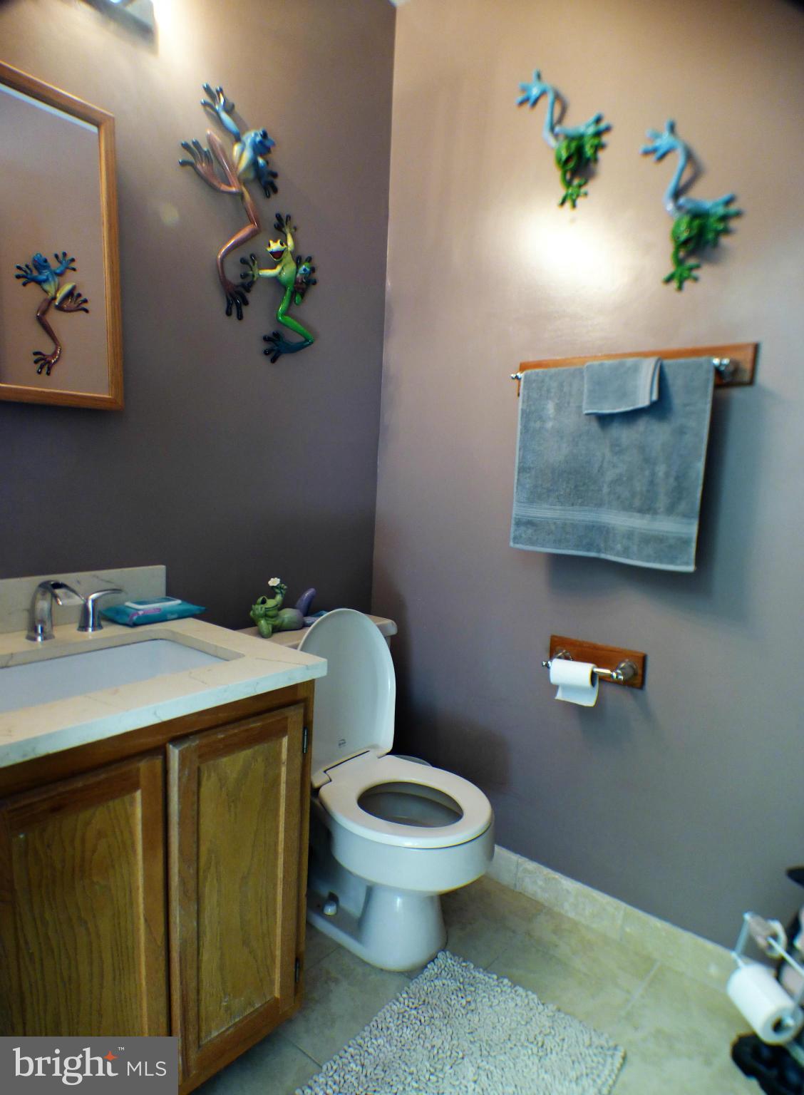 1521 Stinnett Road Huntingtown, MD 20639 - Photo 8 of 30 a bathroom with a toilet a sink and mirror