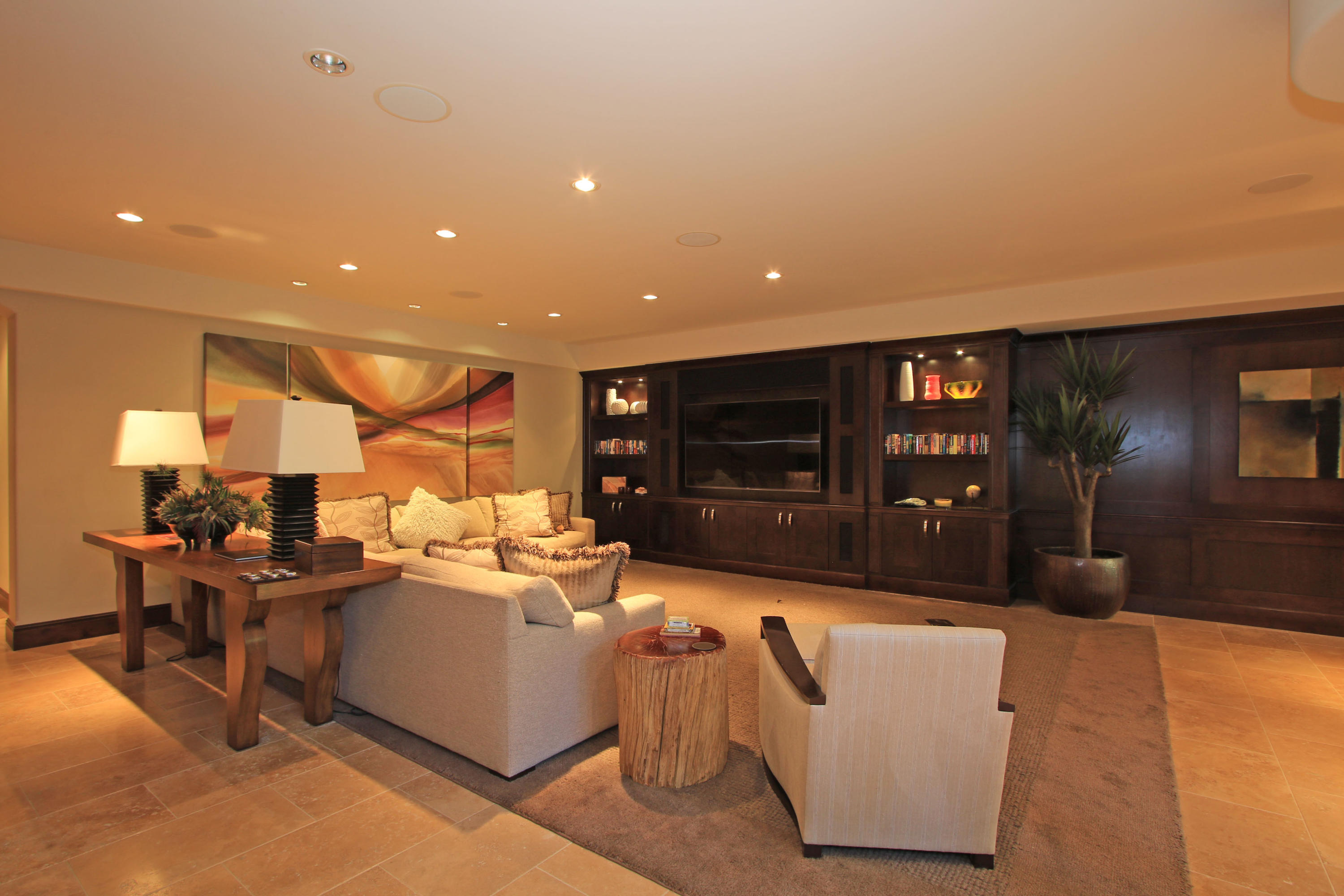 83 Royal St Georges Way Rancho Mirage, CA 92270 - Photo 72 of 123 a living room with furniture a flat screen tv and a large window