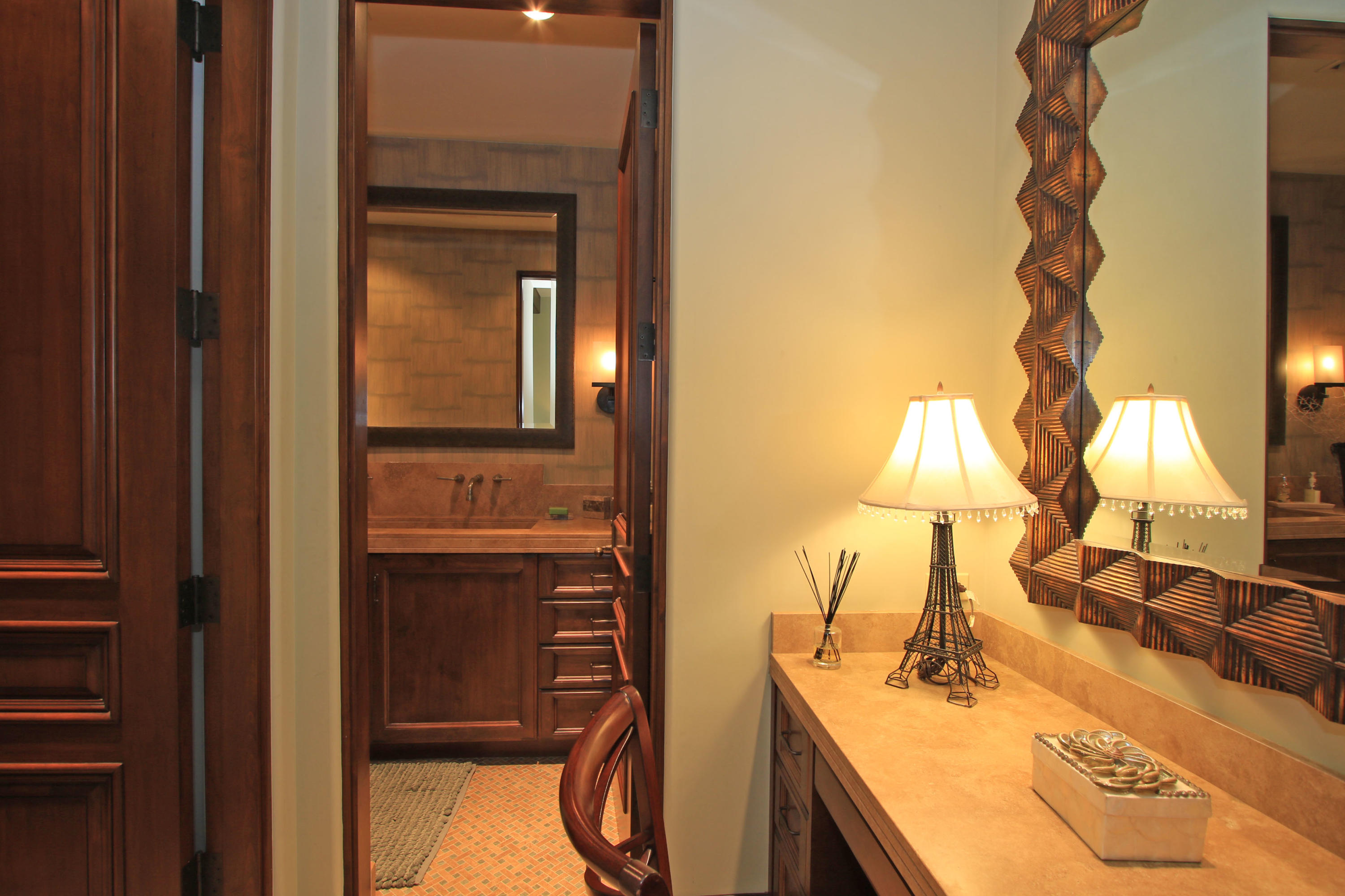 83 Royal St Georges Way Rancho Mirage, CA 92270 - Photo 99 of 123 a bathroom with a sink vanity and a mirror