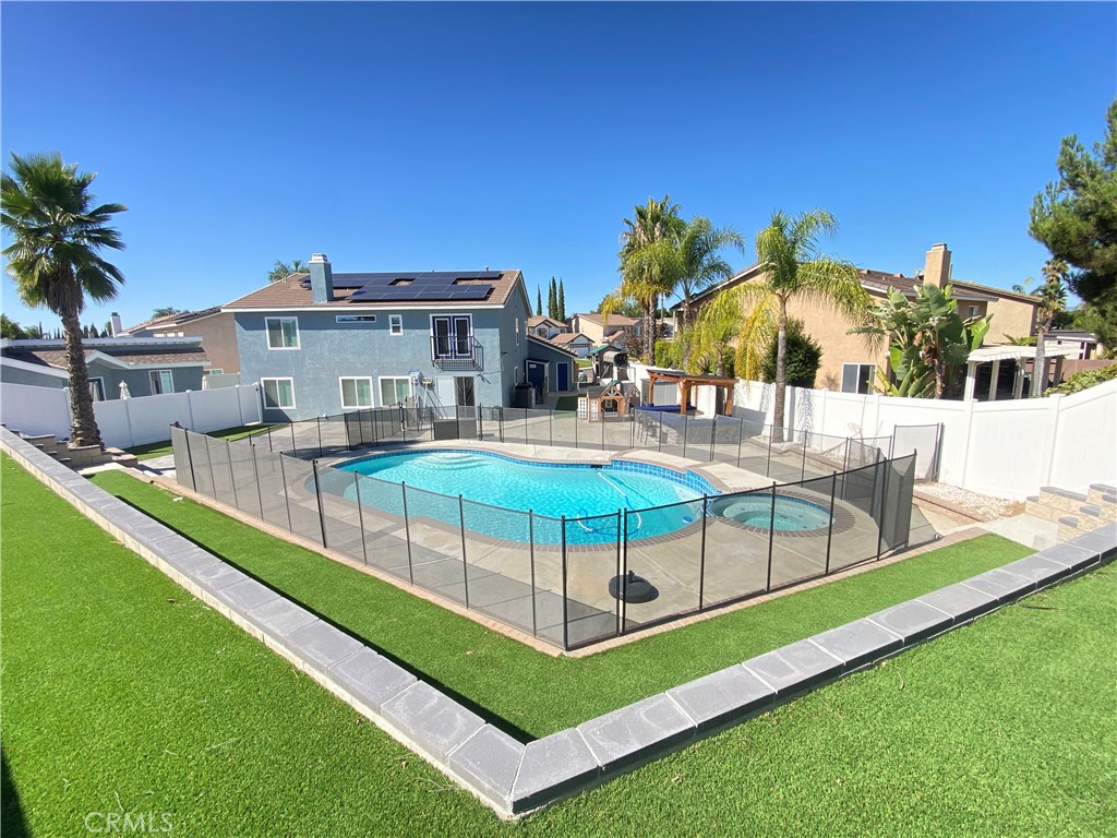 971 Saltcoats Drive Riverside, CA 92508 - Photo 41 of 50 a view of a house with a backyard porch and sitting area