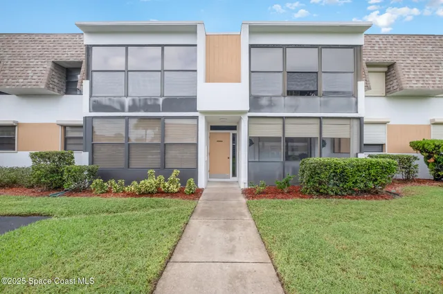 a front view of a building