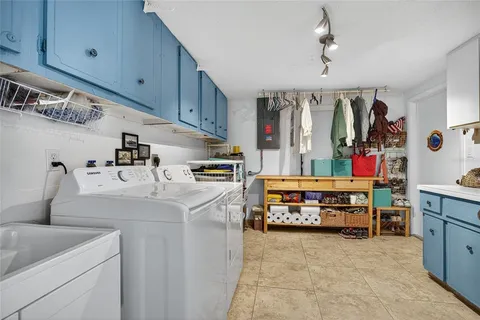 a utility room with storage and utility