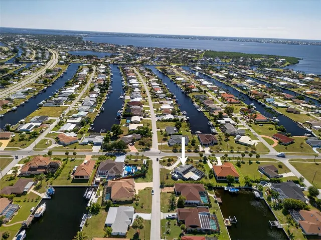 an aerial view of a city