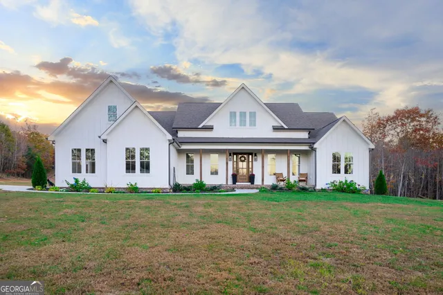 a living room with furniture and a couch