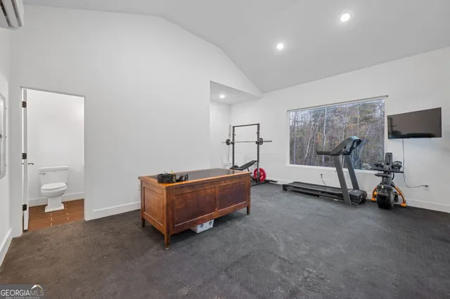 an aerial view of multiple house