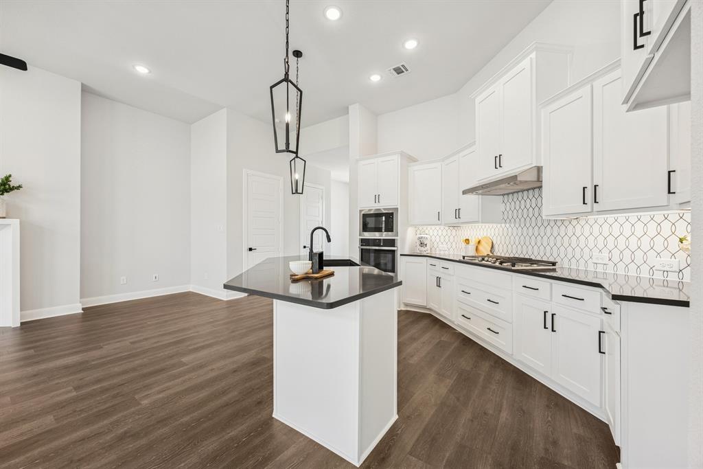 2065 Spotted Fawn Drive Arlington, TX 76005 - Photo 16 of 27 a kitchen with granite countertop a sink a stove and cabinets