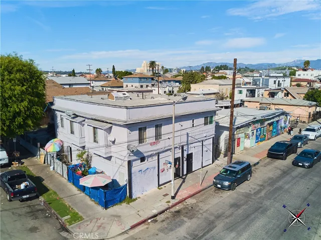an aerial view of a city