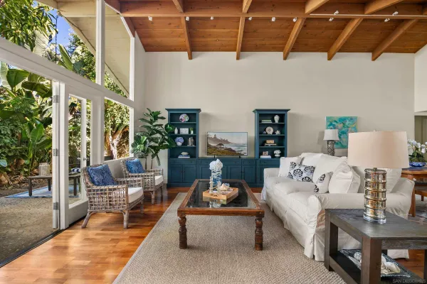 a outdoor living space with furniture