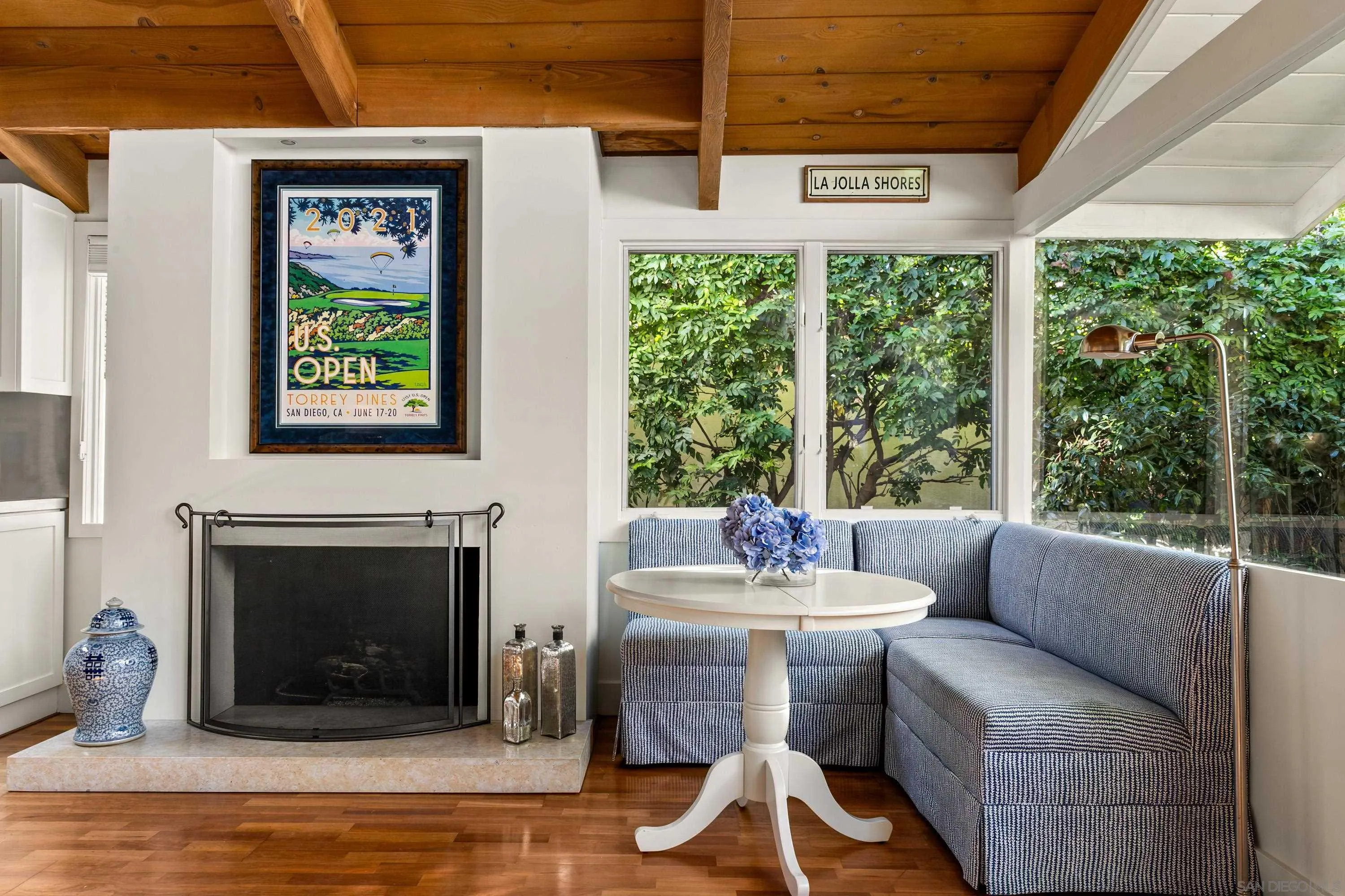2122 Paseo Dorado La Jolla, CA 92037 - Photo 6 of 31 a living room with furniture and a fireplace