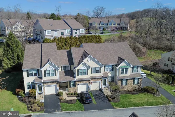 a aerial view of a house