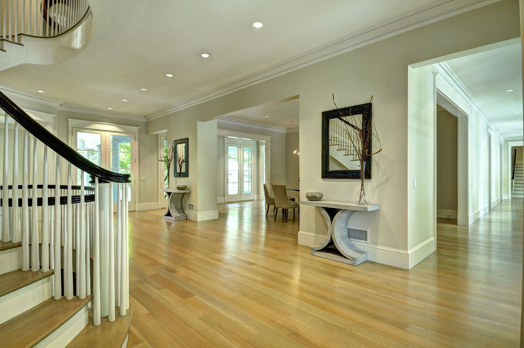 11 Jones Cove Road East Hampton, NY 11937 - Photo 10 of 25 a view of a living room and dining room with wooden floor