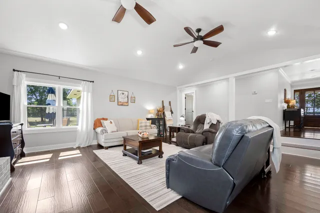 a view of a lake from a balcony