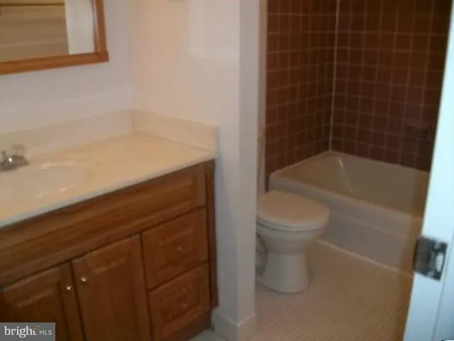a bathroom with a bathtub and a toilet
