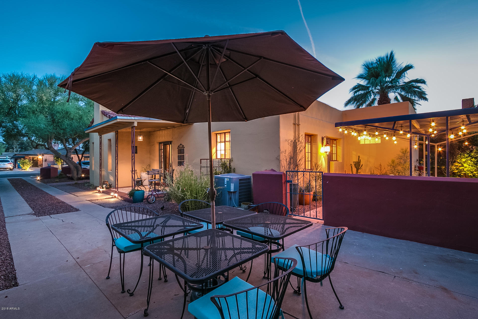 314 West Coronado Road Phoenix, AZ 85003 - Photo 34 of 40 Side Patio at night
