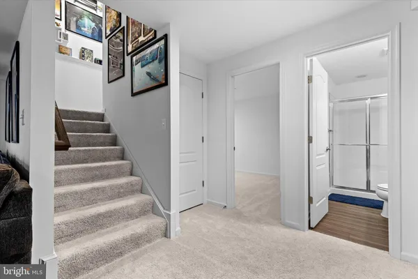 a view of an entryway with staircase