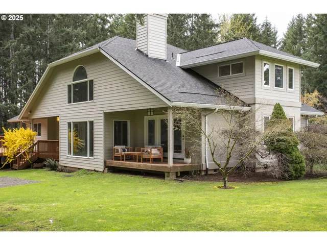 a view of a house with patio