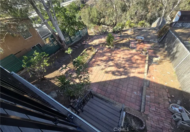 a backyard of a house