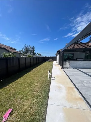 a view of a balcony with an outdoor space