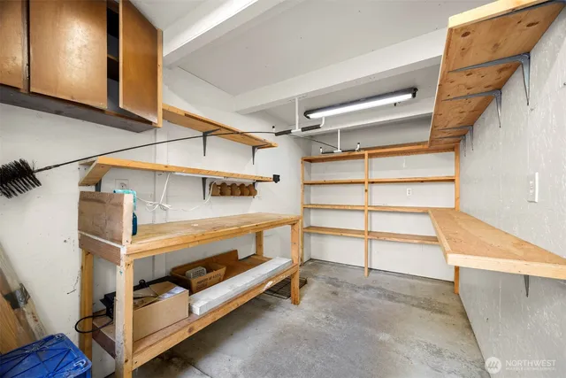 a view of storage and utility room