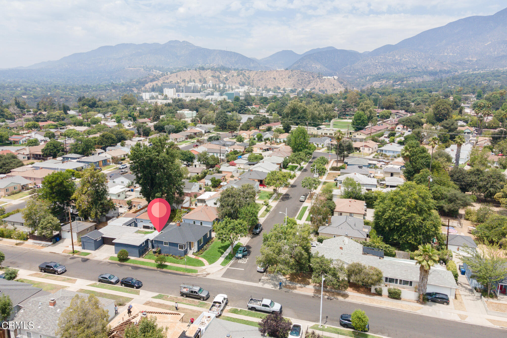 2485 Hanning Avenue Altadena, CA 91001 - Photo 34 of 36 an aerial view of a city with lots of residential buildings
