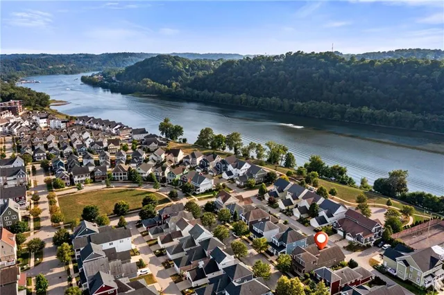 an aerial view of a city