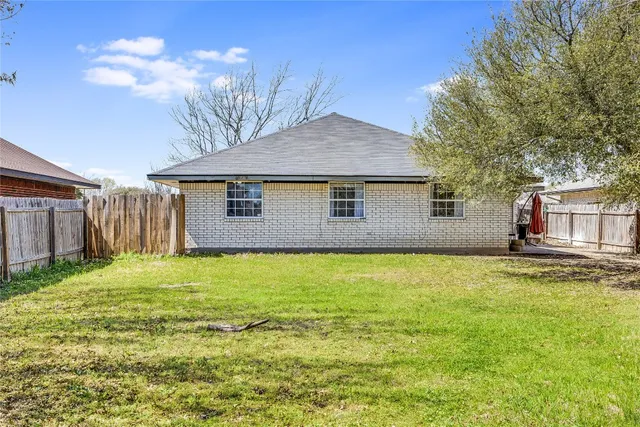 a backyard of a house