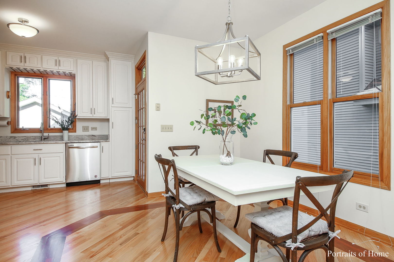 320 North Wright Street Naperville, IL 60540 - Photo 6 of 27 a view of a dining room with furniture window and wooden floor