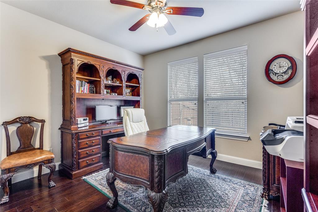 817 Deer Ridge Trail McKinney, TX 75072 - Photo 17 of 35 Bed 2 - currently being used as office with large closet overlooking greenbelt