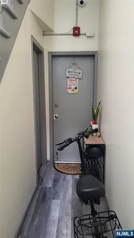 a room with a table and chairs