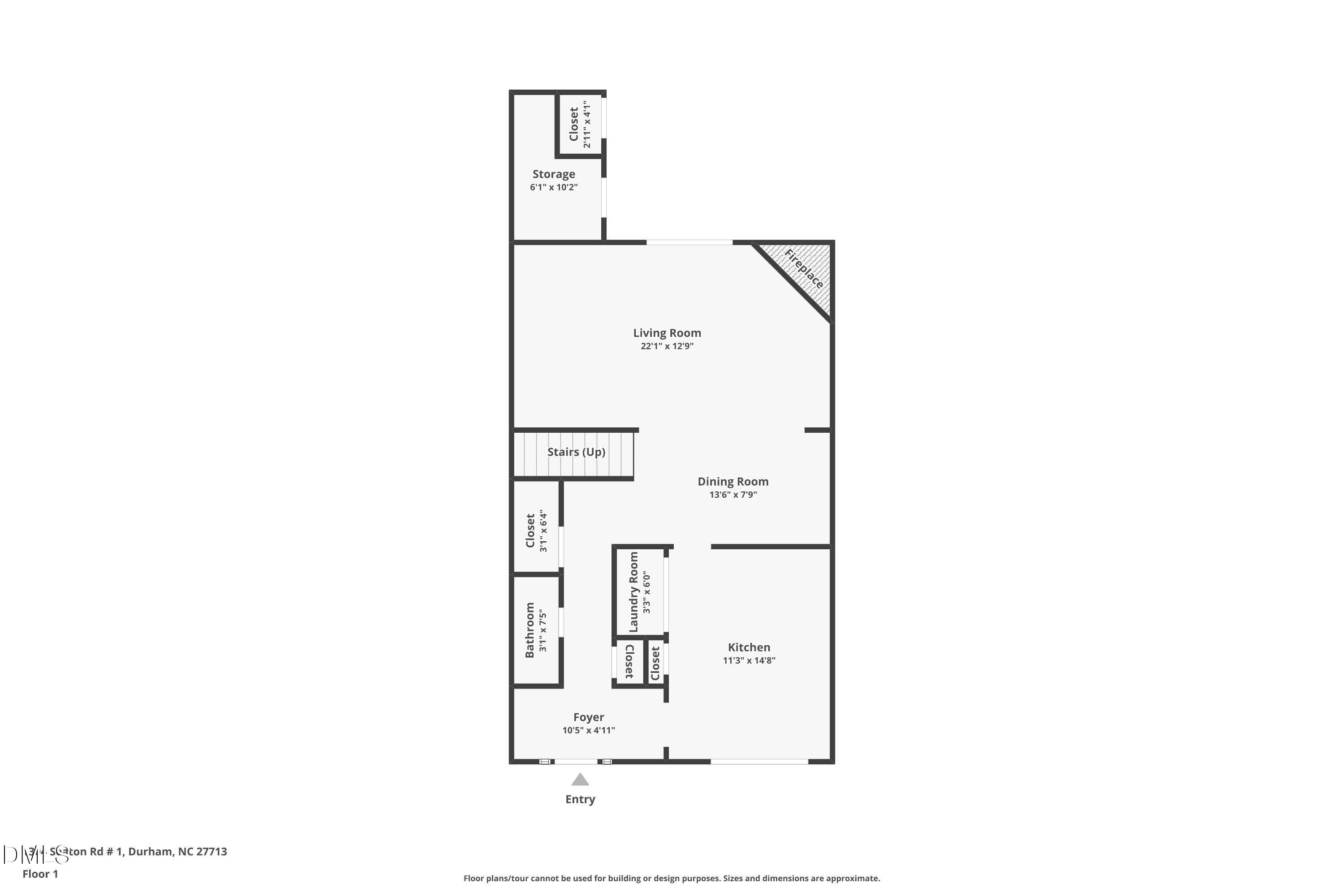 1304 Seaton Road, Unit 1 Durham, NC 27713 - Photo 19 of 20 a picture of a floor plan