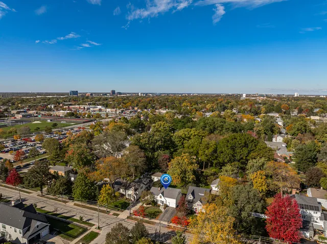 an aerial view of a city