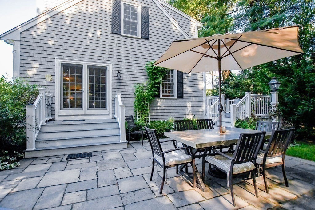 12 Forster Road Rochester, MA 02770 - Photo 33 of 42 a view of a wooden table and chairs in patio