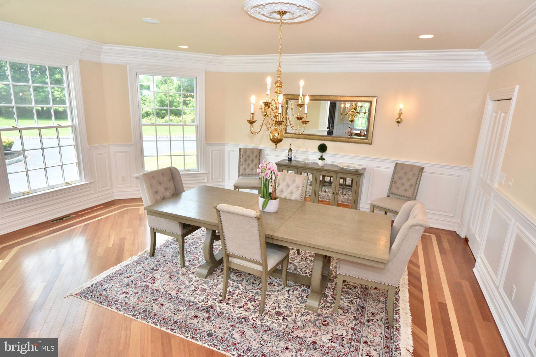 8 Silvers Court Pennington, NJ 08534 - Photo 7 of 43 Formal dining room with large bay window.